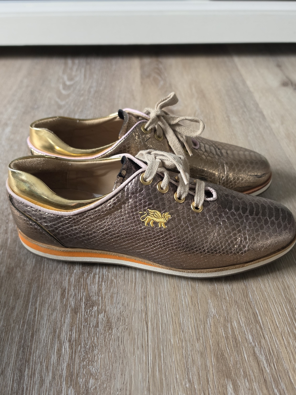 Royal Albartross Metallic Bronze Rose Gold Spikeless Golf Shoes EU 36.5 (US 6) - Picture 4 of 9